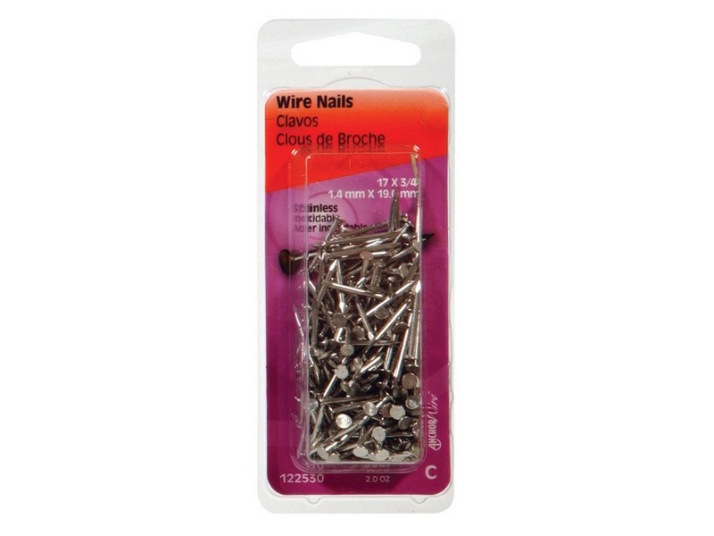 Hillman 17 Ga. G X 3/4 in. L Stainless Steel Wire Nails 1 pk 2 oz