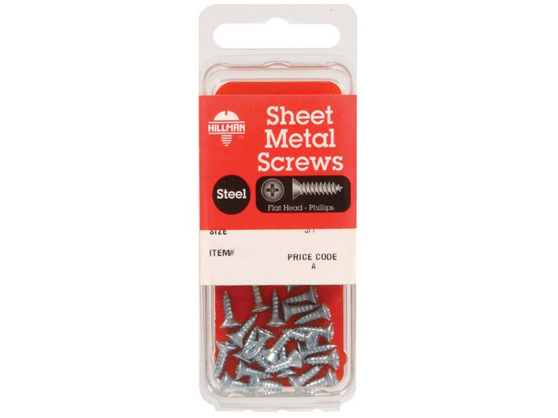 Hillman No. 8  S X 1-1/2 in. L Phillips Flat Head Sheet Metal Screws 10 pk