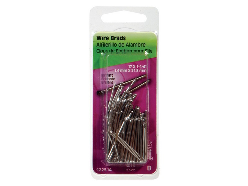 Hillman 17 Ga. G X 1-1/4 in. L Bright Steel Brad Nails 1 pk 2 oz