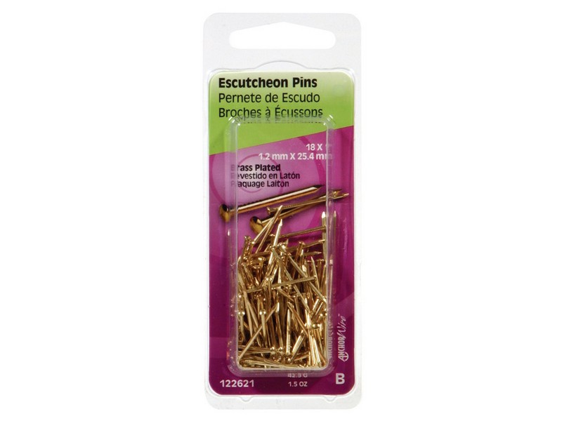 Hillman 18 Ga. G X 1 in. L Brass-Plated Steel Escutcheon Pins 1 pk 1.5 oz