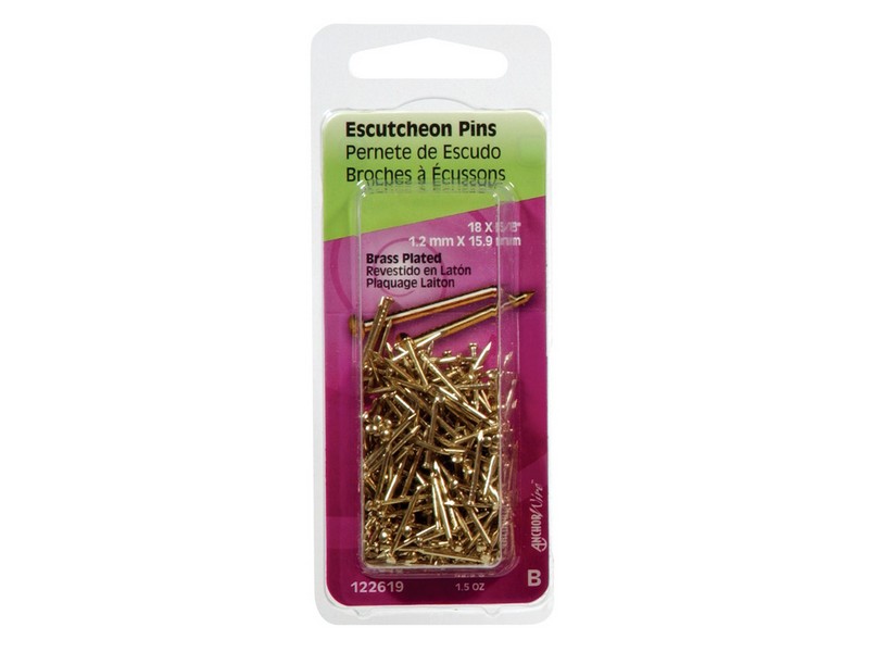 Hillman 18 Ga. G X 5/8 in. L Brass-Plated Steel Escutcheon Pins 1 pk 1.5 oz