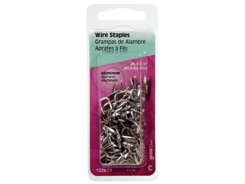 Hillman No. 5  S X 3/8 in. L Aluminum Double Point Tacks 0.5 pk