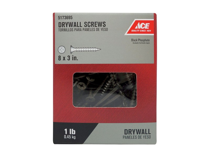 Ace No. 8 wire S X 3 in. L Phillips Drywall Screws 1 lb 173 pk