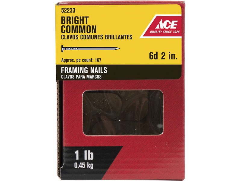 Ace 6D 2 in. Common Bright Steel Nail Round Head 1 lb