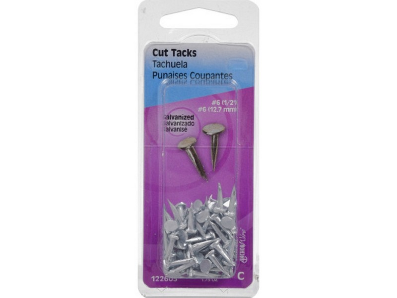 Hillman No. 6  S X 1/2 in. L Galvanized Silver Steel Cut Tacks 1 pk