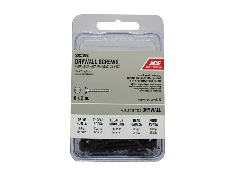 Ace No. 6 wire S X 2 in. L Phillips Drywall Screws 50 pk