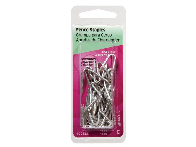 Hillman 3/4 in. W X 3/4 in. L Galvanized Steel Fence Staples 14 Ga. 1.25 oz