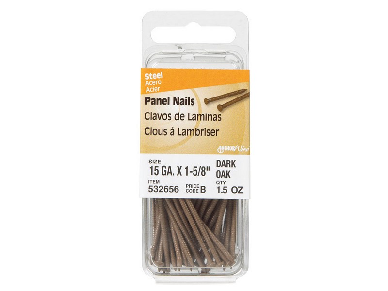 Hillman 1-5/8 in. Panel Dark Oak Steel Nail Large Head