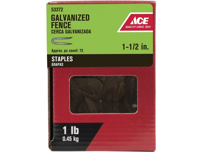 Ace 1-1/2 in. L Galvanized Steel Fence Staples 1 lb