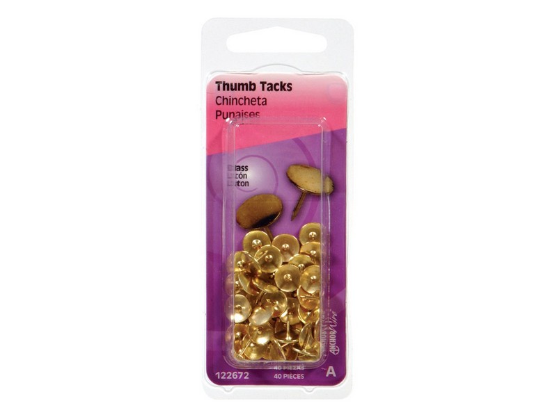 Hillman Yellow Push Pins 40 pk