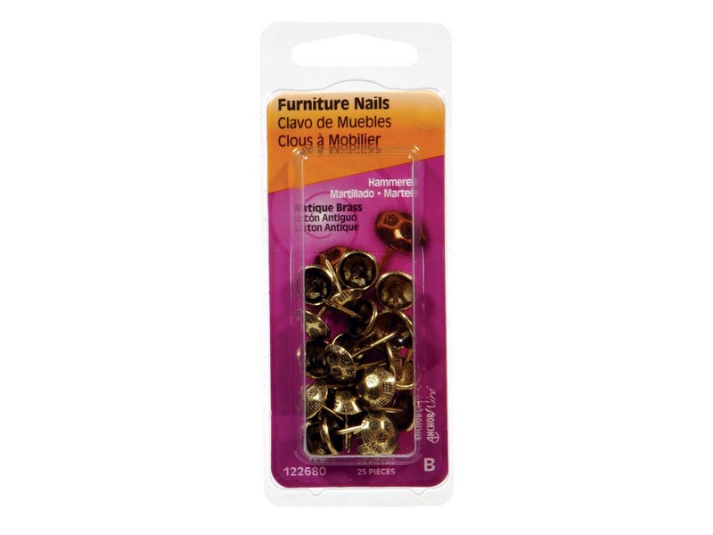 Hillman No. 9  S Antique Brass Brass Furniture Nails 25 pk