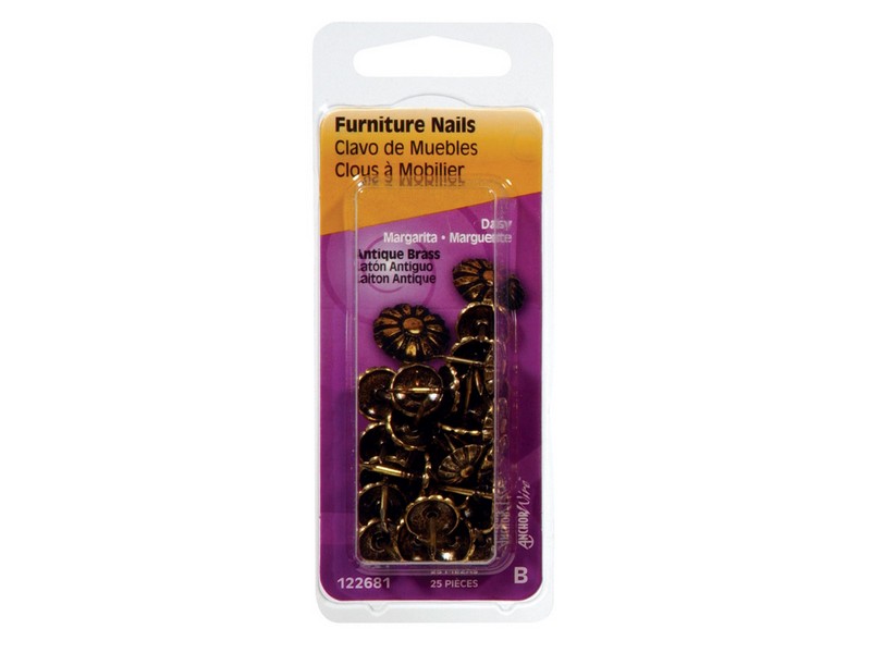 Hillman No. 64  S Antique Brass Brass Furniture Nails 25 pk