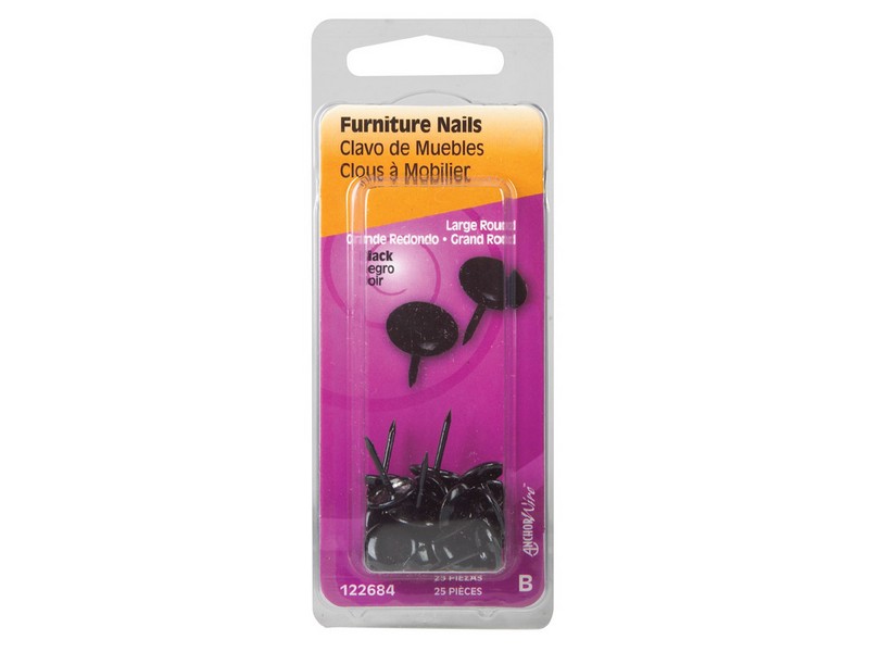 Hillman Large  S Brass-Plated Black Brass Furniture Nails 25 pk