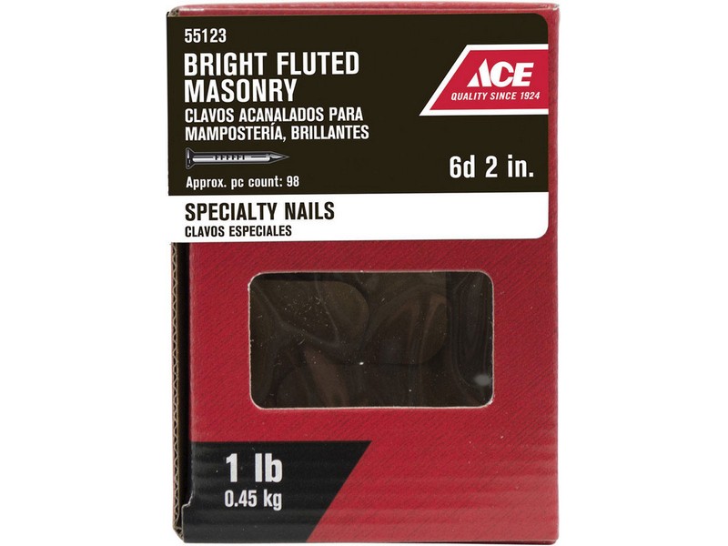 Ace 6D 2 in. Masonry Bright Nail 1 lb