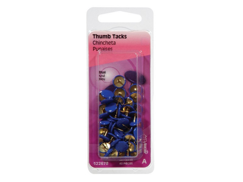 Hillman Blue Push Pins 40 pk