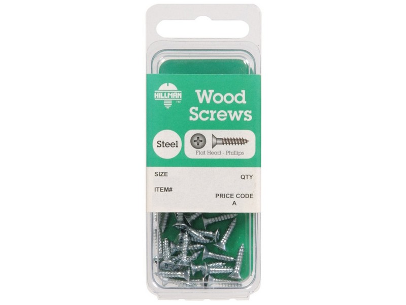 Hillman No. 10  S X 3 in. L Phillips Zinc-Plated Wood Screws 4 pk