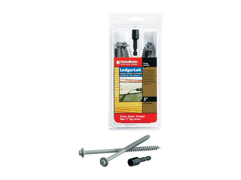 FastenMaster LedgerLok No. 14  S X 5 in. L Hex Epoxy Wood Screws 12 pk