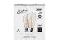 Feit Electric ST19 E26 (Medium) Filament LED Bulb Soft White 100 W 2 pk