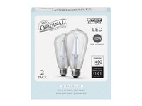 Feit Electric ST19 E26 (Medium) Filament LED Bulb Daylight 100 W 2 pk