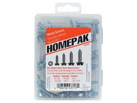 Homepak Assorted in. S Slotted Hex Head Sheet Metal Screw Kit