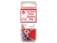 Hillman No. 14  S X 3/4 in. L Slotted Square Head License Plate Screws 2 pk
