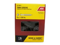 Ace No. 6  S X 1-5/8 in. L Square Black Phosphate Trim Screws 1 lb 265 pk