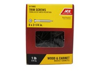 Ace No. 6  S X 2-1/4 in. L Square Black Phosphate Screws 1 lb 190 pk