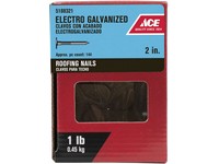 Ace 2 in. Roofing Electro-Galvanized Steel Nail Large Head 1 lb