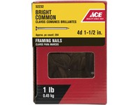 Ace 4D 1-1/2 in. Framing Bright Steel Nail Round Head 1 lb