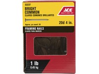 Ace 20D 4 in. Framing Bright Steel Nail Round Head 1 lb