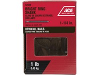 Ace 1-1/4 in. Drywall Bright Steel Nail Flat Head 1 lb