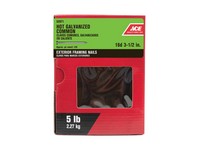Ace 16D 3-1/2 in. Common Hot-Dipped Galvanized Steel Nail Flat Head 5 lb