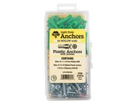 Hillman 1/4 in. D X 1-1/2 in. L Plastic Pan Head Ribbed Anchor Kit 101 pk