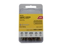 Ace No. 8  S X 2-1/2 in. L Phillips Yellow Zinc Cabinet Screws 50 pk