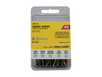 Ace No. 8  S X 3 in. L Phillips Yellow Zinc Cabinet Screws 50 pk