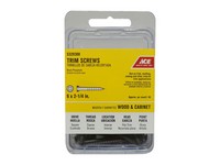 Ace No. 6  S X 2-1/4 in. L Square Black Phosphate Trim Screws 50 pk