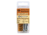 Hillman 3/16 in. D X 2 1/4 in. L Metal Round Head Hollow Wall Anchors 2 pk