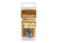Hillman 1/8 in. D X 1 1/2 in. L Metal Round Head Hollow Wall Anchors 2 pk