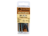 Hillman 3/16 in. D X 3 in. L Round Steel Toggle Bolt 2 pk