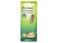 Hillman Elite Brass-Plated Safety All Purpose Hanger 20 lb 3 pk