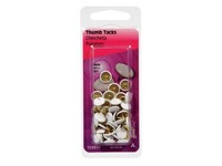 Hillman 0.375 in. L White Steel Thumb Tacks 40 pk