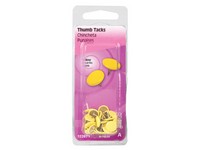 Hillman 0.375 in. L Yellow Steel Thumb Tacks 40 pk