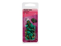 Hillman Green Push Pins 40 pk