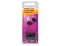 Hillman Large  S Brass-Plated Black Brass Furniture Nails 25 pk