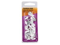 Hillman Large  S Brass-Plated White Brass Furniture Nails 25 pk