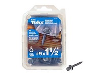 Teks No. 9  S X 1-1/2 in. L Hex Hex Washer Head Roofing Screws 100 pk