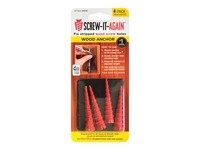 Screw-it-Again 1/4 in. D X 1 in. L Polypropylene Hex Head Wood Anchor 4 pk