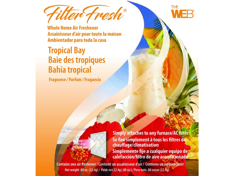 Web FilterFresh Tropical Bay Scent Air Freshener 0.8 oz Gel