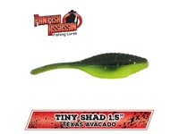 Bass Assassin Tiny Shad  Texas Avocado  1.5