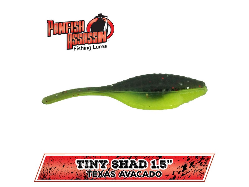 Bass Assassin Tiny Shad  Texas Avocado  1.5